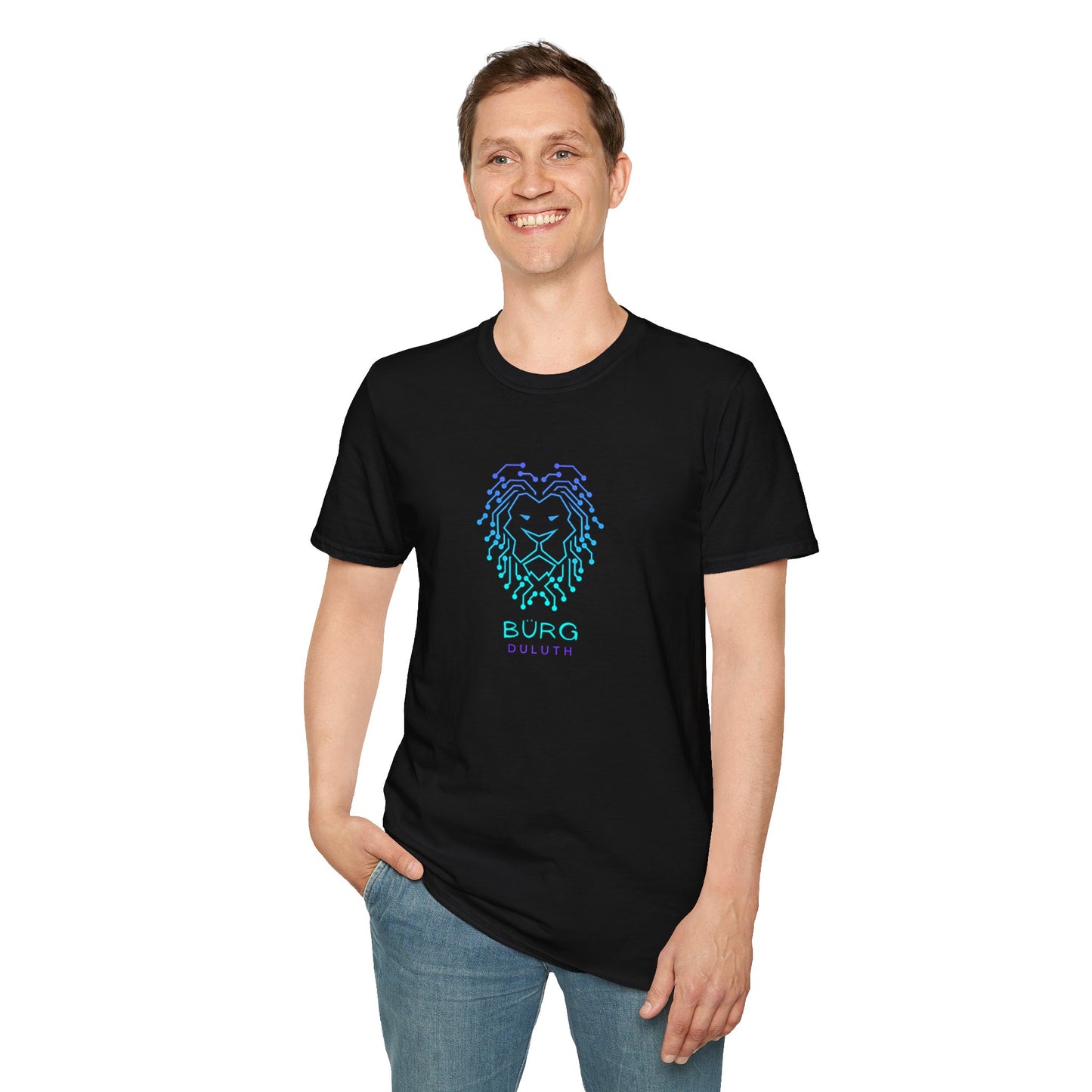 BURG LION Unisex Softstyle T-Shirt BLACK