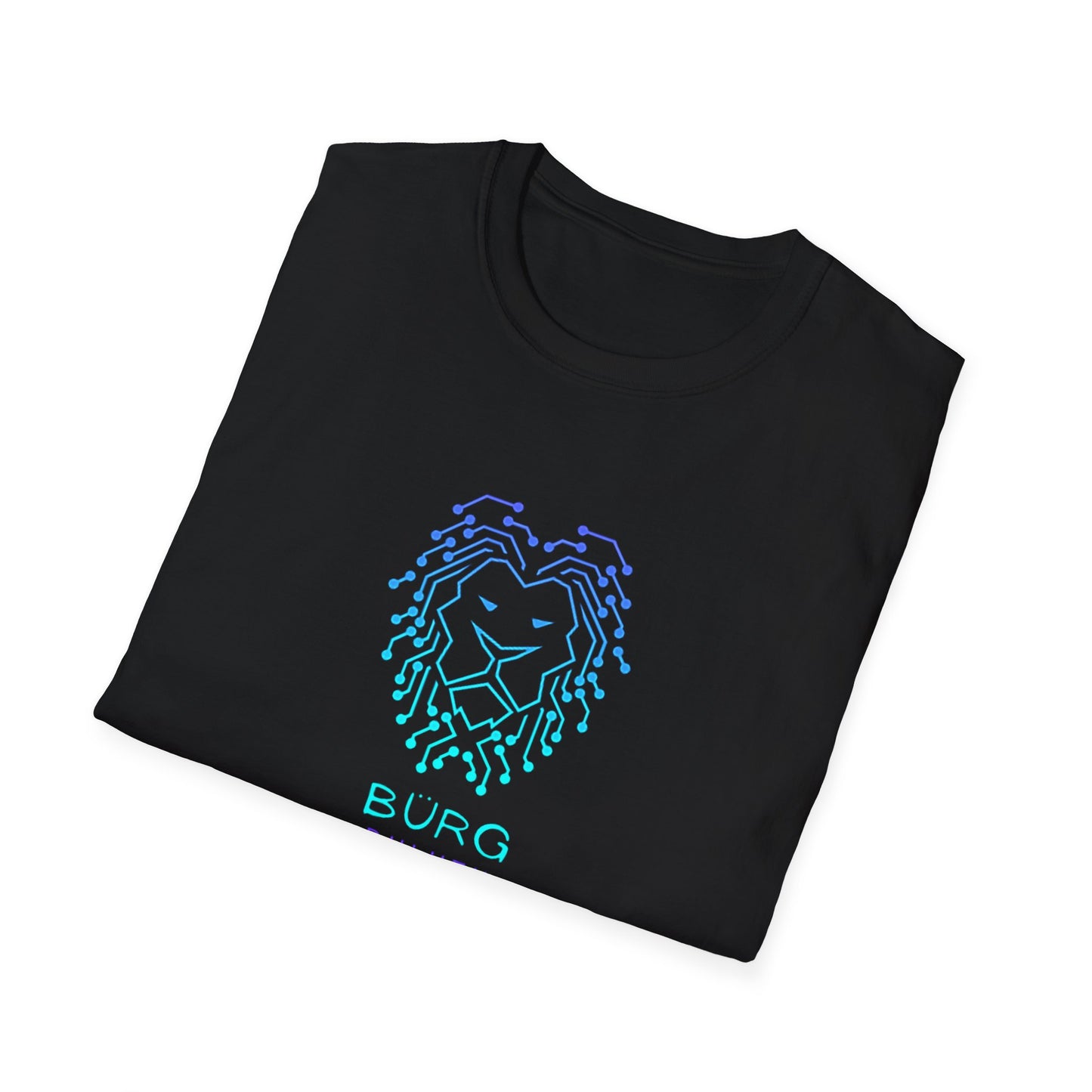 BURG LION Unisex Softstyle T-Shirt BLACK